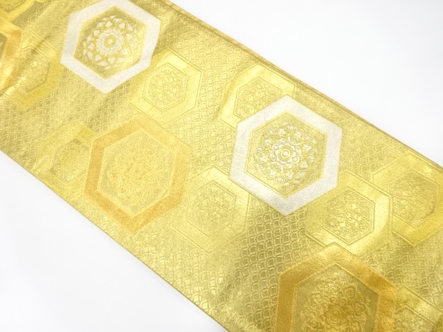 JAPANESE FUKURO OBI / WOVEN FLOWER CREST